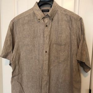 Roundtree & Yorke short sleeve lt. brown linen